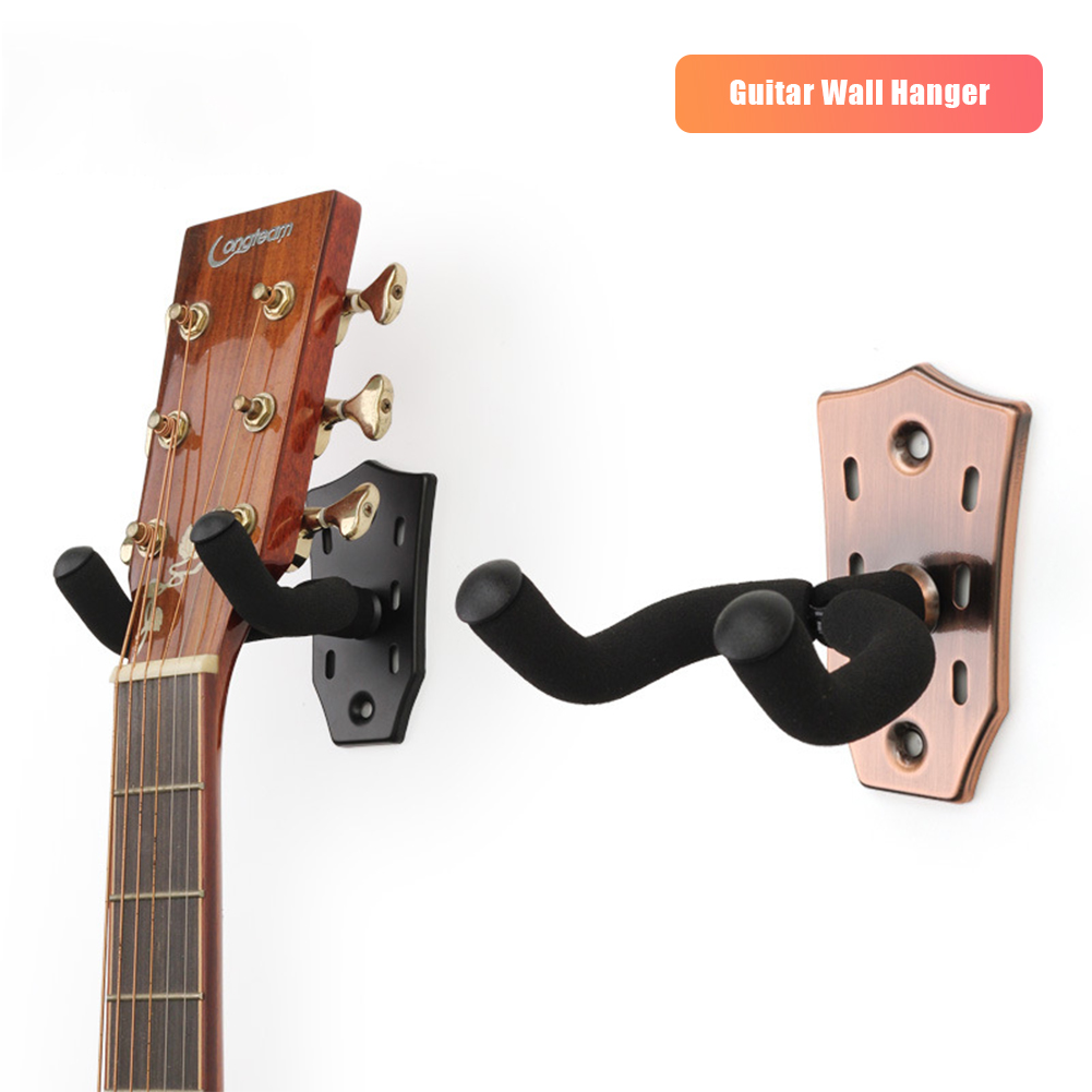 Musical Instrument Art - ตะขอแขวนกีตาร์ อูคูเลเล่ ตะขอโลหะสำหรับกีตาร์อะคูสติก ขาตั้งกันลื่น ติดผนัง เหมาะสำหรับกีตาร์