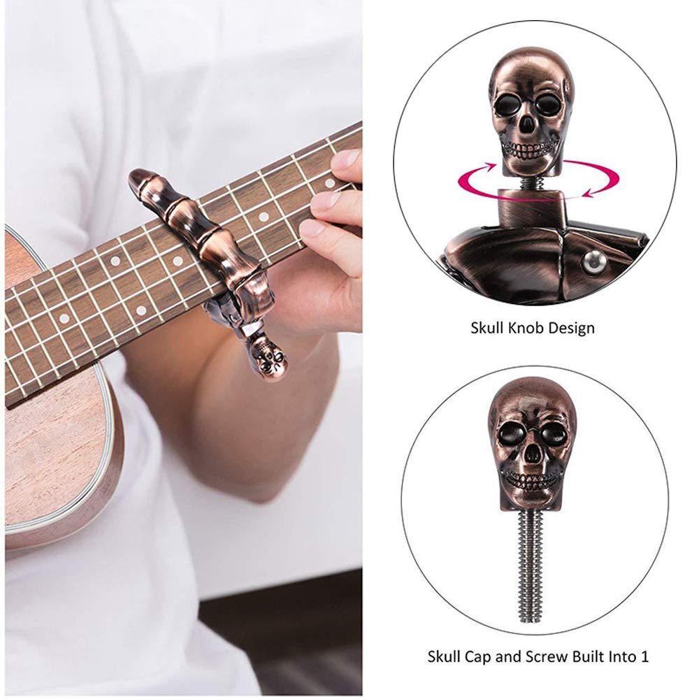 คาโป้กีตาร์รูปหัวกะโหลกสำหรับก - Musical Instrument Art บทวิจารณ์และราคา