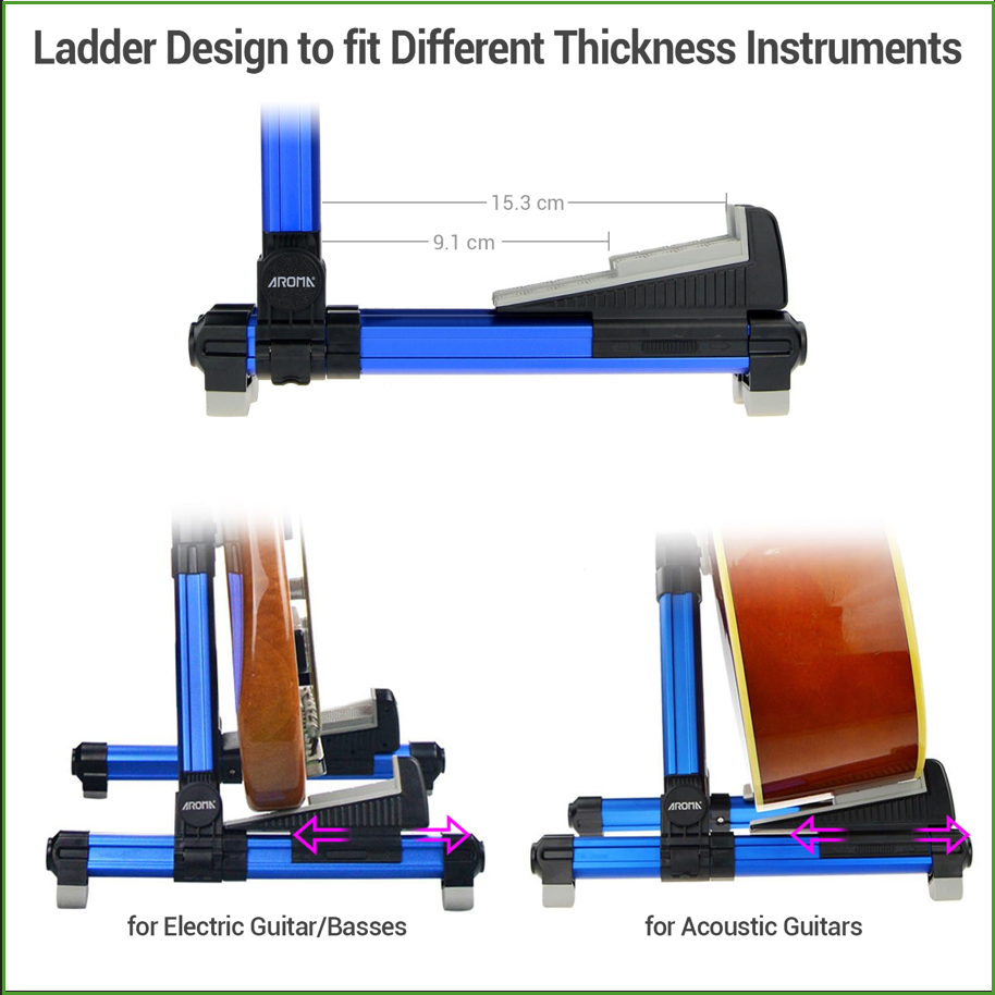 ขาตั้งกีตาร์อลูมิเนียมพับได้ - - Musical Instrument Art บทวิจารณ์และราคา
